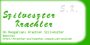 szilveszter krachler business card